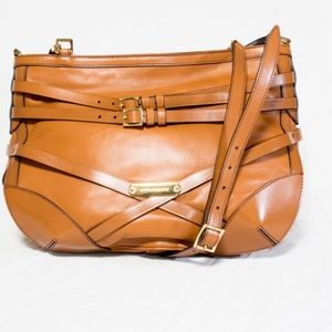 Tan Burberry Bridle Dutton Hobo %100 Authentic